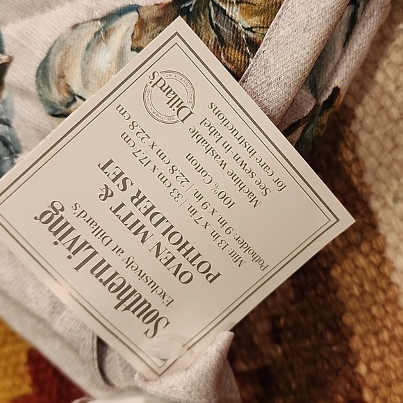 NWT Southern Living Festive Fall Collection Heirloom Pumpkin Oven Mitt and Apron - Picture 4 of 7